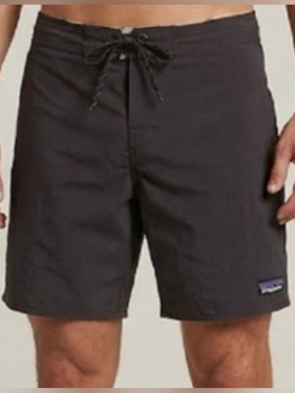 Patagonia Board Shorts Gray Wave Logo Stretch Surfing Swim Trunks Men Sz 36